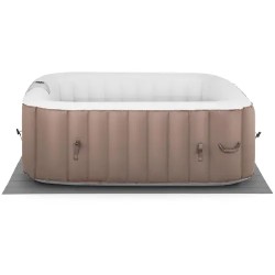 Täytettävä poreallas 900 l 6 henkilöä 130 suutinta beige valkoinen