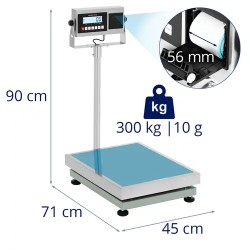 Tasapaino etikettitulostimella 300 kg 0,01 kg 60 x 45 cm