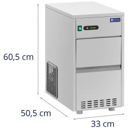 Royal Catering Jääpalukone 20 kg/24 h - Ruostumaton teräs