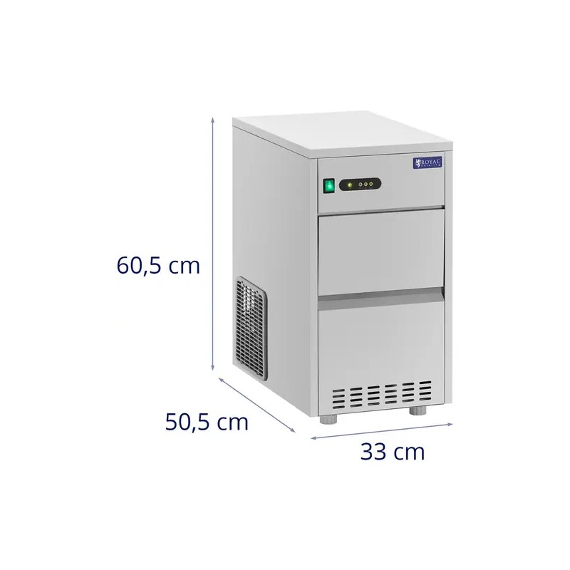 Royal Catering Jääpalukone 20 kg/24 h - Ruostumaton teräs