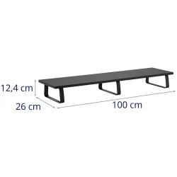 Fromm & Starck STAR_SSD_04 näyttöjalusta 2 näytölle, 124 mm, teräs ja puukuitulevy
