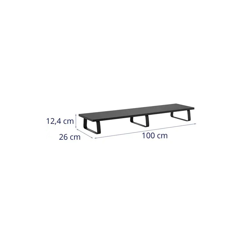 Fromm & Starck STAR_SSD_04 näyttöjalusta 2 näytölle, 124 mm, teräs ja puukuitulevy