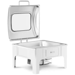 Royal Catering Chafing Dish ruokalämmitin GN 2 3 5 3 l lasi ikkunalla