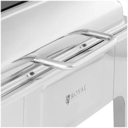 Royal Catering Chafing Dish ruokalämmitin GN 2/3 5,3 l lasi-ikkunalla