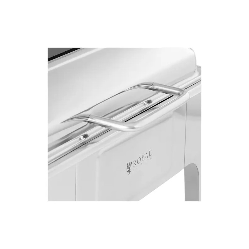 Royal Catering Chafing Dish ruokalämmitin GN 2/3 5,3 l lasi-ikkunalla