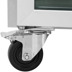 Royal Catering kylmäpöytä 280 l 2 lasiovea 136 x 70 cm ruostumaton teräs