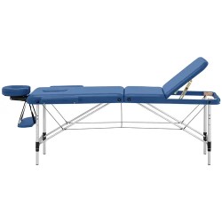 Taitettava hierontapöytä 185 x 60 cm, korkeussäädettävä 59-80 cm, 180 kg, sininen