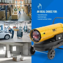Diesel-lämmitin pyörillä 30 kW 38 l ECO Series