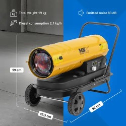Diesel-lämmitin pyörillä 30 kW 38 l ECO Series