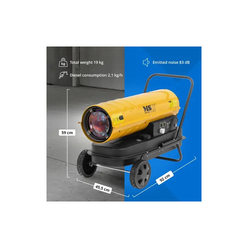 Diesel-lämmitin pyörillä 30 kW 38 l ECO Series