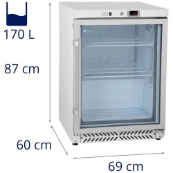 Juomakaappi lasiovella RCGK-W200, 170 l