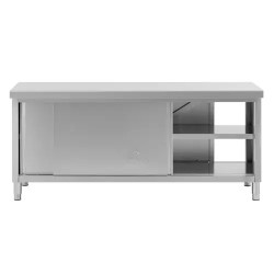 Royal Catering ECO läpivientikaappi ruostumattomasta teräksestä 200 x 60 cm