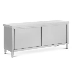 Royal Catering ECO läpivientikaappi ruostumattomasta teräksestä 200 x 60 cm