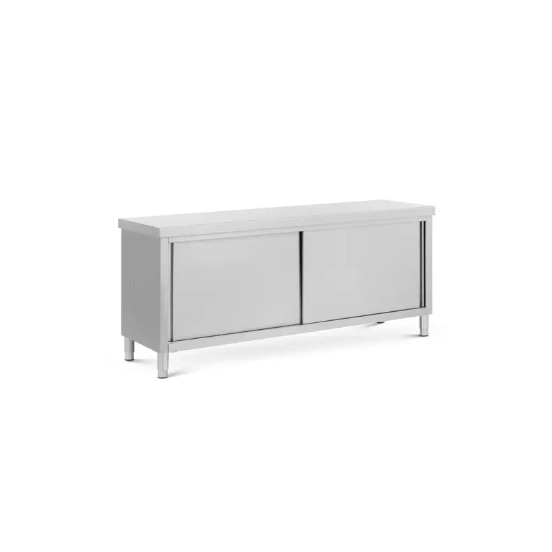 Royal Catering ECO läpivientikaappi ruostumattomasta teräksestä 200 x 60 cm