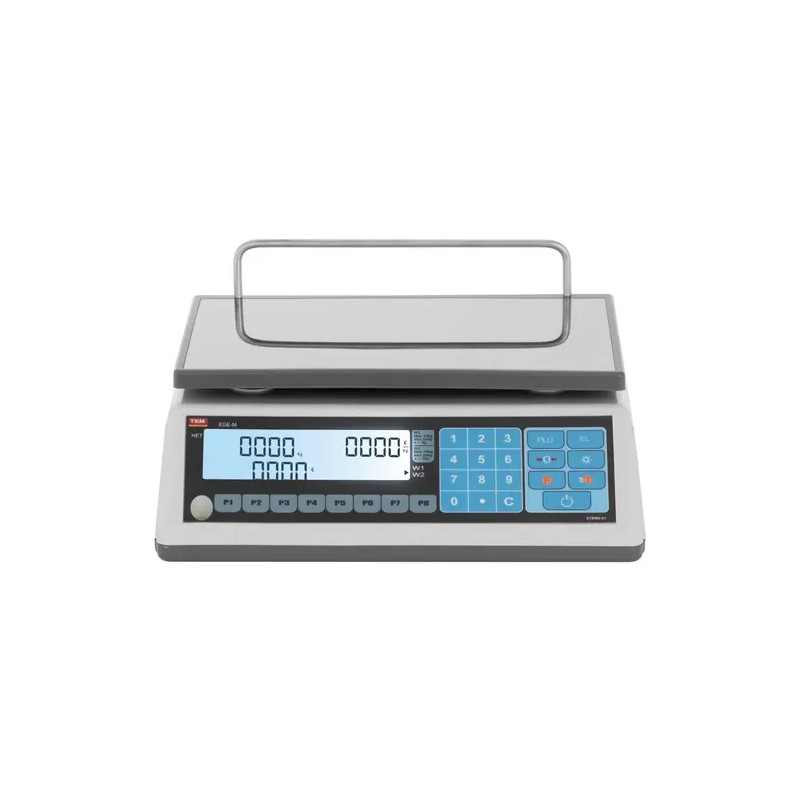 TEM030D-B1 Hintalaskuvaaka, 30 kg, tarkkuus 5/10 g, 23 x 30 cm, Dual-LCD