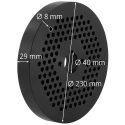 Wiesenfield WIE-PM-3000 pellettipuristimen matriisi 8 mm (10280045)
