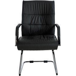 Ergonomiset keinonahkaiset vierailutuolit 2 kpl modernilla muotoilulla