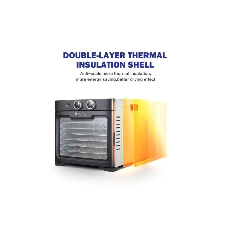 Royal Catering ruoankuivuri 26 l, 8 hyllyä, 800 W