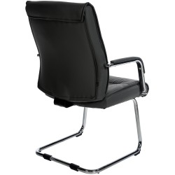 Ergonomiset keinonahkaiset vierailutuolit 2 kpl modernilla muotoilulla