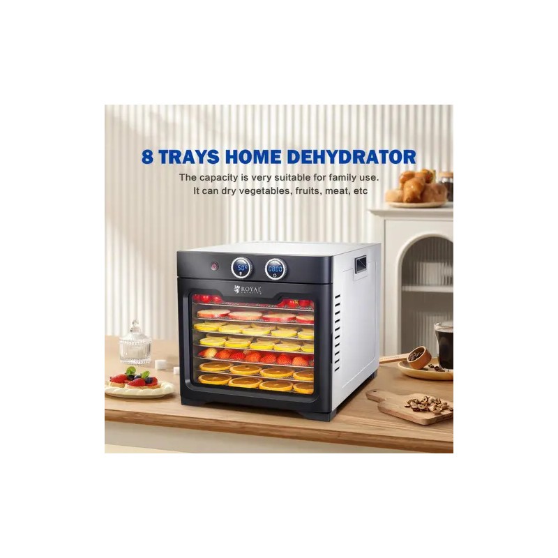 Royal Catering ruoankuivuri 26 l, 8 hyllyä, 800 W