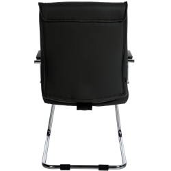 Ergonomiset keinonahkaiset vierailutuolit 2 kpl modernilla muotoilulla