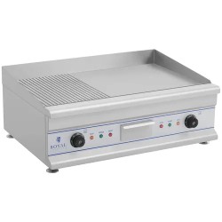 Royal Catering RCG 75G sähkögrillilevy 75 cm sileä ja uritettu 2 x 3200 W 44,30 kg