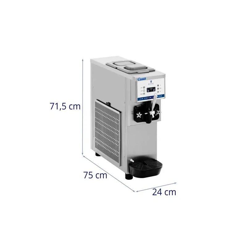 Royal Catering pehmisautomaatti 800 W 6,5 l/h LED-näytöllä
