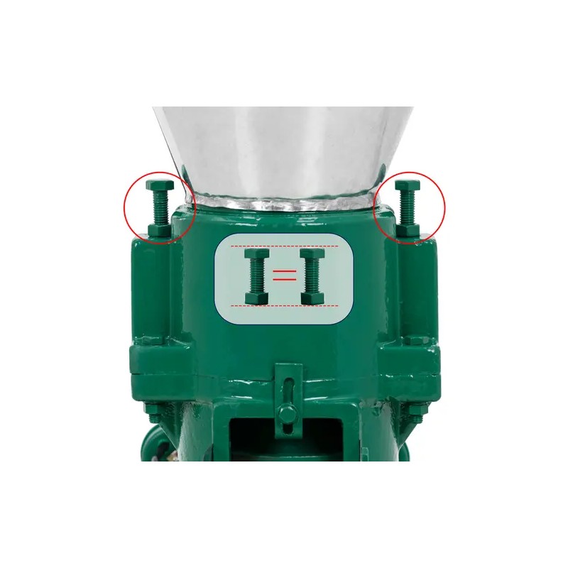 Pelletipressi 100 kg/h 2200 W Ø 120 mm 2 rullaa