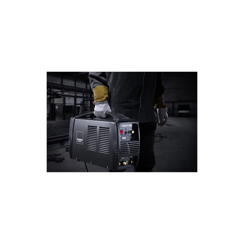 Stamos Pro S-MULTI 51P Kombihitsauslaite WIG 180 A, MMA 160 A, CUT 50 A ja Carbonic-hitsauskypärä 12 kg