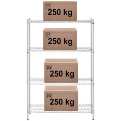 Metallihylly 120 x 45 x 180 cm, 1000 kg
