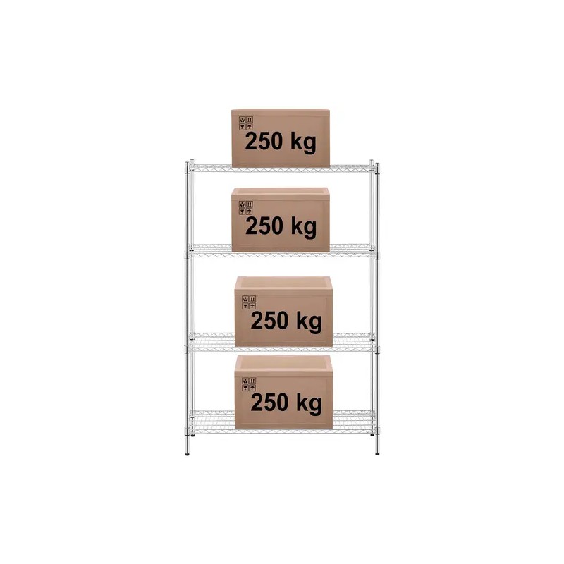 Metallihylly 120 x 45 x 180 cm, 1000 kg
