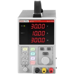 Laboratorian virtalähde 0-30 V 0-10 A DC 300 W 4 muistipaikkaa