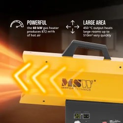 MSW Kaasilämmitin 60 kW 510 m²