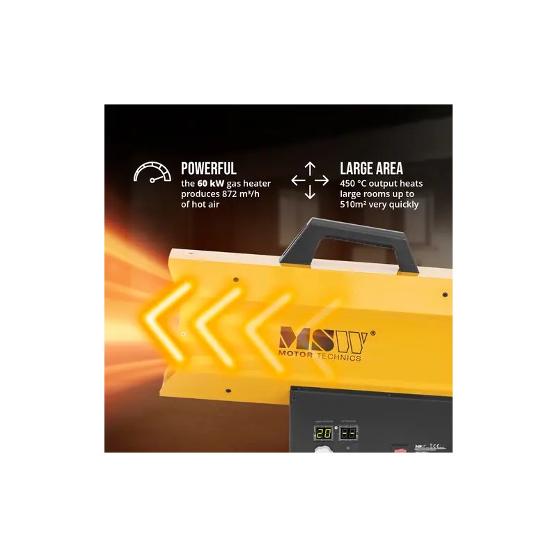 MSW Kaasilämmitin 60 kW 510 m²