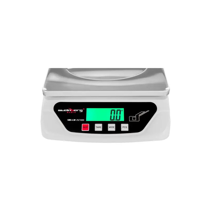 Digitaalinen pakettivaaka SBS-LW-25/1000, 25 kg / 1 g, ruostumaton teräs