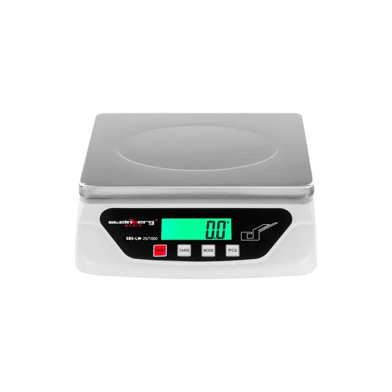 Digitaalinen pakettivaaka SBS-LW-25/1000, 25 kg / 1 g, ruostumaton teräs