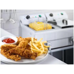 Royal Catering sähköinen kaksoisfryyrinä 2 x 16 l 6400 W poistoventtiileillä