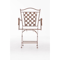 Adara-tuoli nostalginen rautainen puutarhatuoli antiikkipatinalla