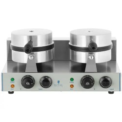 Royal Catering RCWM-2600-R kaksoisvohelirauta, 2 x 1300 W, pyöreä