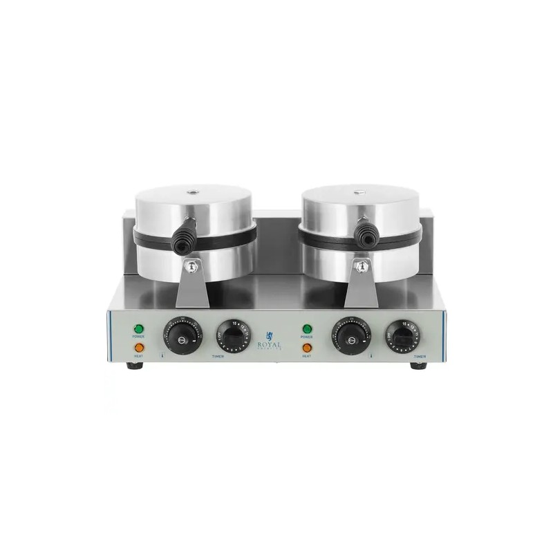 Royal Catering RCWM-2600-R kaksoisvohelirauta, 2 x 1300 W, pyöreä