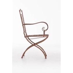 Adara-tuoli nostalginen rautainen puutarhatuoli antiikkipatinalla