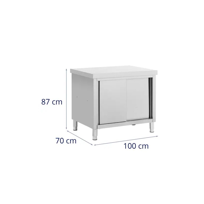 Royal Catering ECO ruostumattomasta teräksestä valmistettu läpivientikaappi 100 x 70 cm