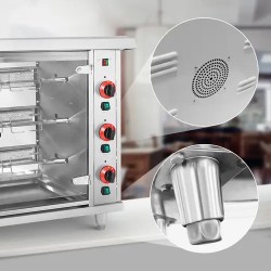 Royal Catering kaasukana-grilli 3 vartaalla ja valaistuksella
