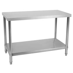 Royal Catering ruostumattomasta teräksestä valmistettu työpöytä 100 x 70 cm, 400 kg