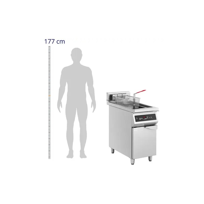 Induktiofriteuse 30 l 10 000 W 400 V ajastimella
