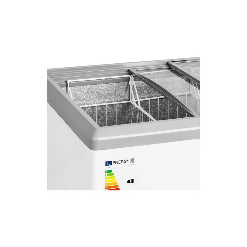Royal Catering pakastin 280 l lukittavilla lasiovilla