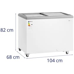 Royal Catering pakastin 280 l lukittavilla lasiovilla