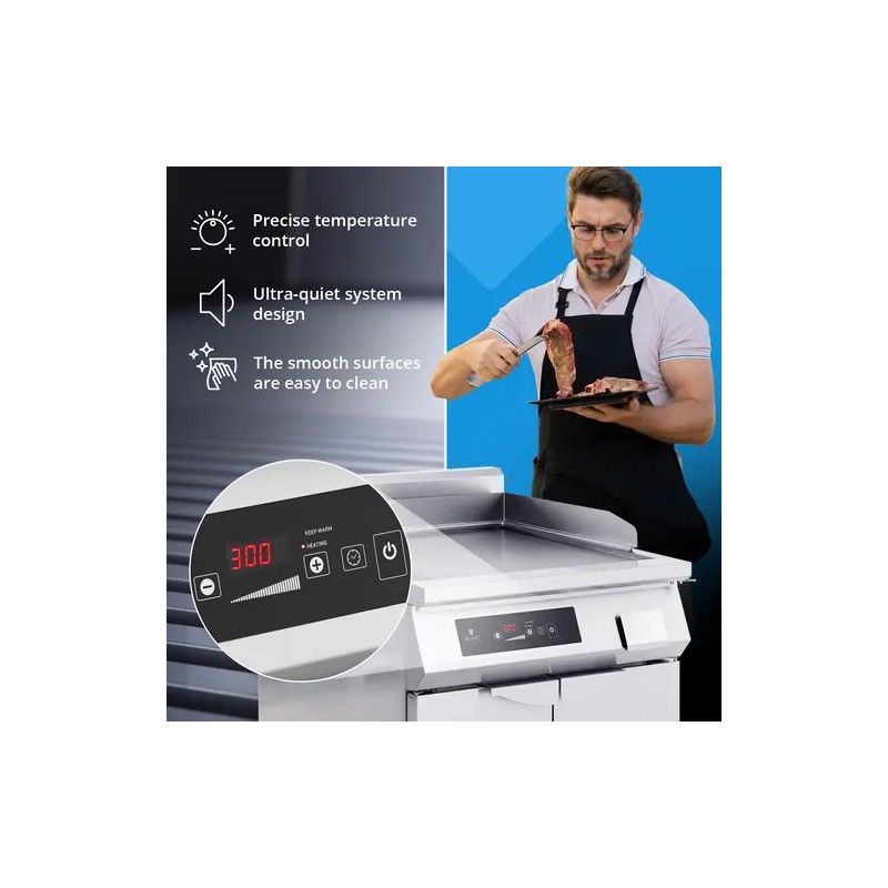 Royal Catering Induktiogrilli 720 x 610 mm, 10000 W, sileä pinta