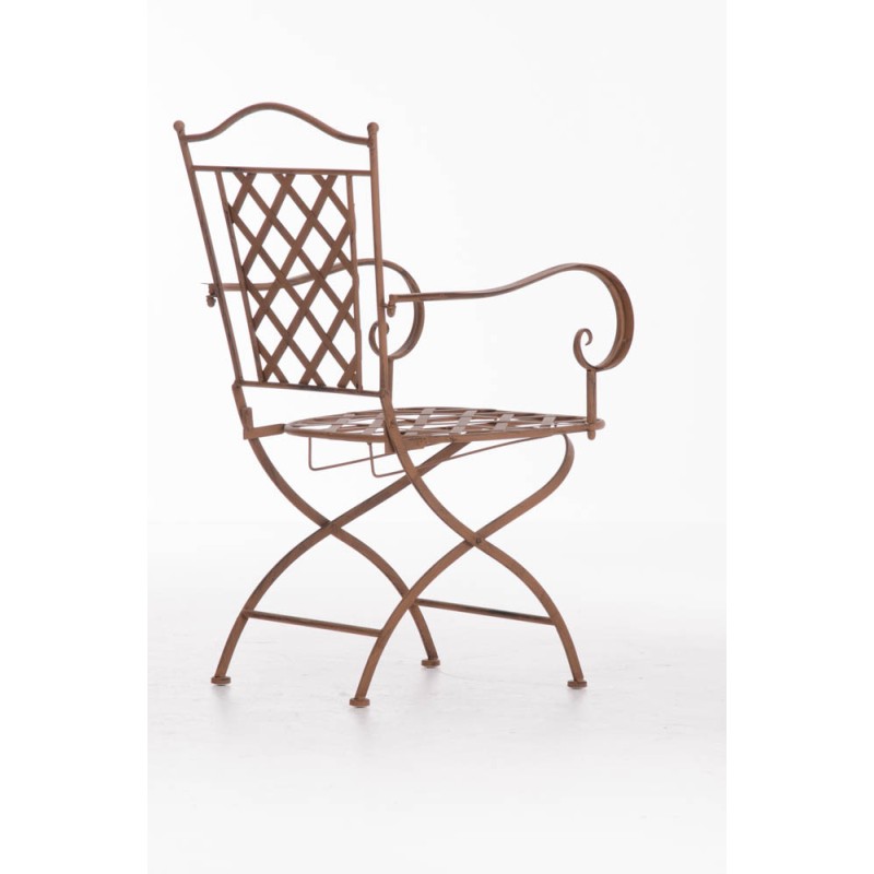 Adara-tuoli nostalginen rautainen puutarhatuoli antiikkipatinalla