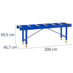 MSW-RT-400 rullakuljetin 200 cm 400 kg 7 rullaa
